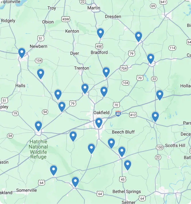 Jackson Service Area Map